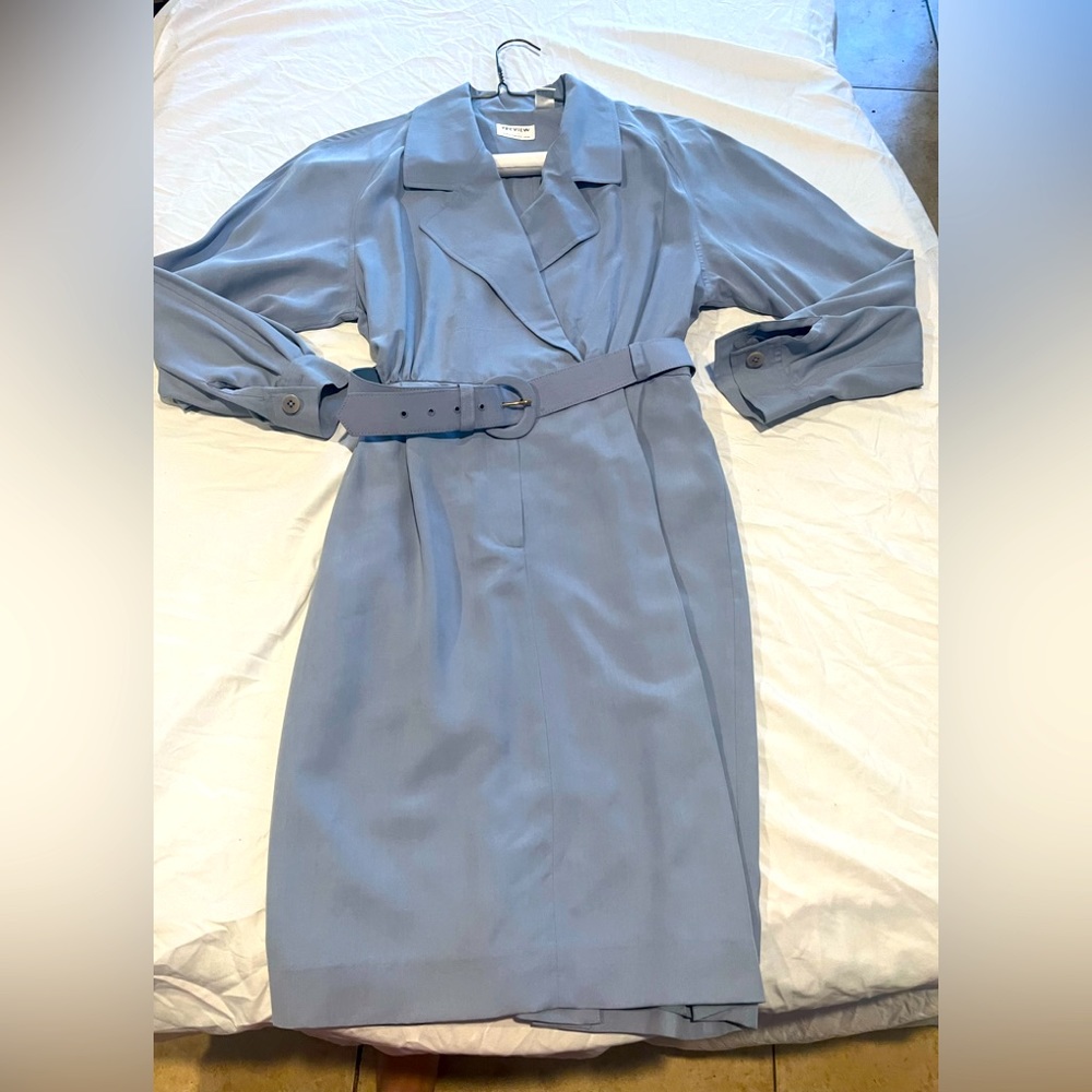 Preview collection blue grey silk dress 💯